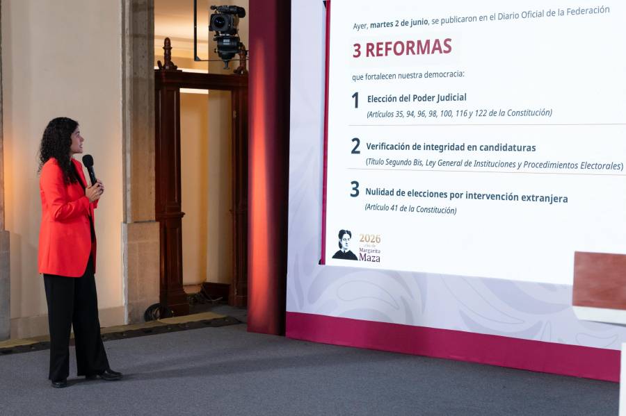 En mañanera explican las reformas electorales y judiciales que entran en vigor tras publicación en el Diario Oficial ayer