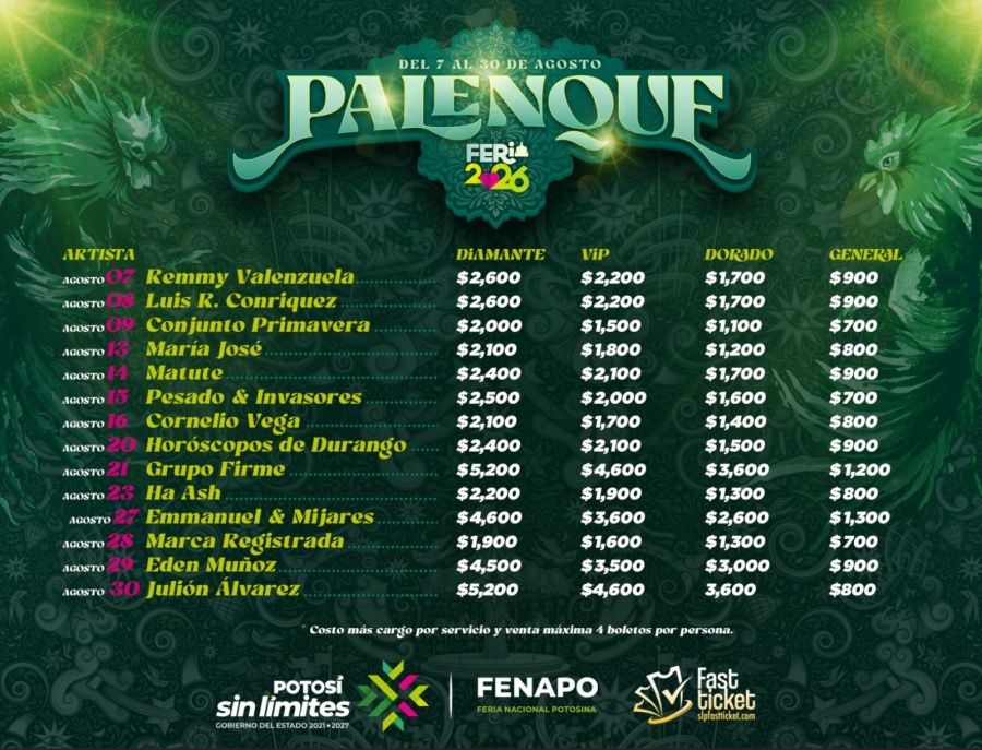 Fenapo 2026: Inicia venta de boletos para el Palenque con fila A disponible 