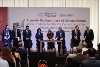 Presidenta Claudia firma acuerdo priorizar abasto nacional de jitomate ante alza de precios: Sheinbaum