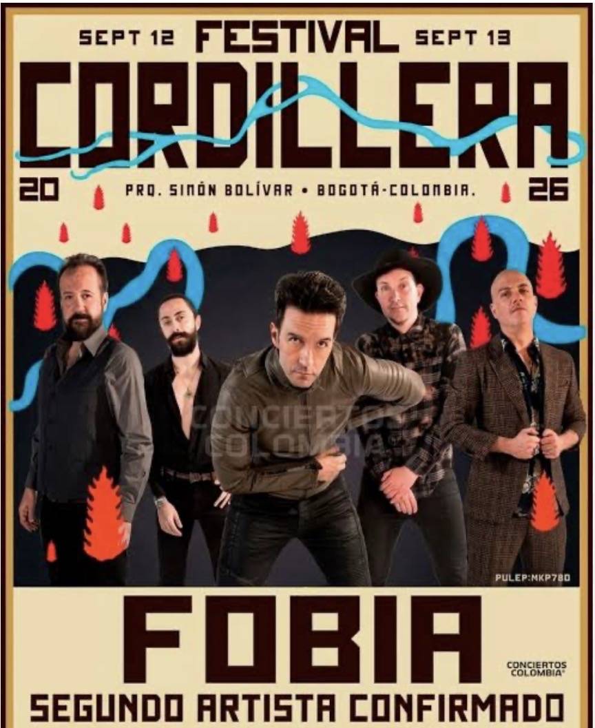 Fobia llevar&aacute; su legado del rock latino al Festival Cordillera 2026