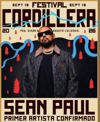 Sean Paul encender&aacute; el Festival Cordillera 2026: el &iacute;cono del dancehall inaugura el cartel