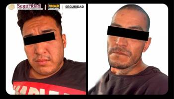 Capturan a dos presuntos responsables de asalto a viajeros procedentes del AIFA