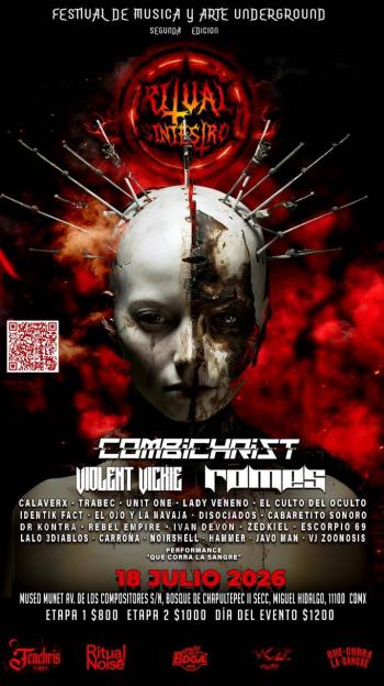 ¡RITUAL SINIESTRO REGRESA A LA CIUDAD DE M&Eacute;XICO CON COMBICHRIST COMO ESTANDARTE!