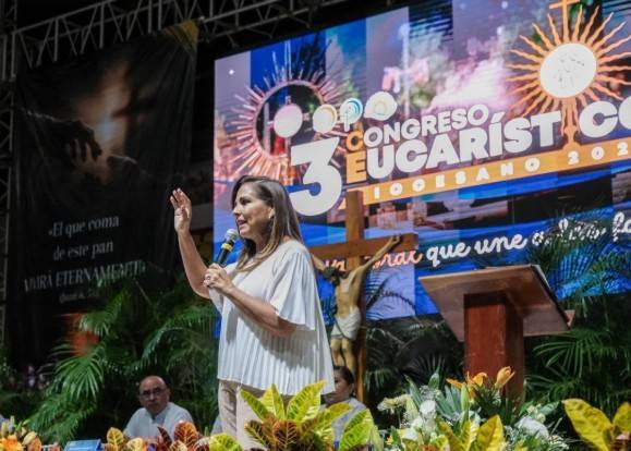 Mara Lezama inaugura III Congreso Eucar&iacute;stico Diocesano y llama a fortalecer valores humanos
