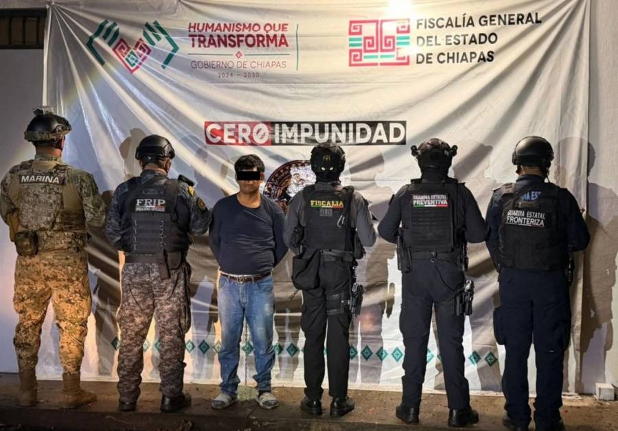 Capturan en Chiapas a presunto l&iacute;der de la Mara Salvatrucha con ficha de Interpol