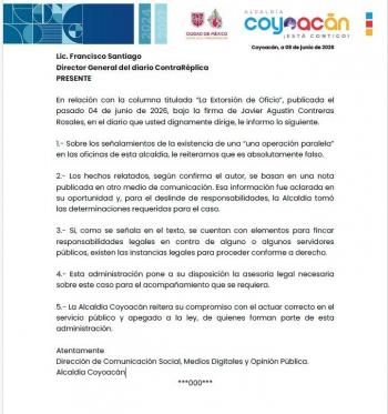 Aclaraci&oacute;n de la Alcald&iacute;a Coyoac&aacute;n sobre la columna 