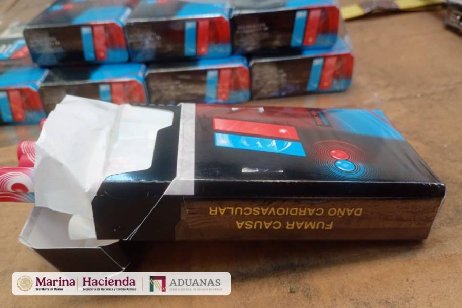 ANAM y SEMAR aseguran 1.2 millones de cigarrillos en el AICM
