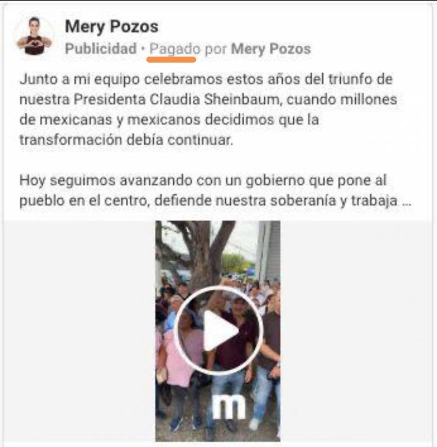 Diputada Mery Pozos habría destinado más de 110 mil pesos a pauta digital en tres meses