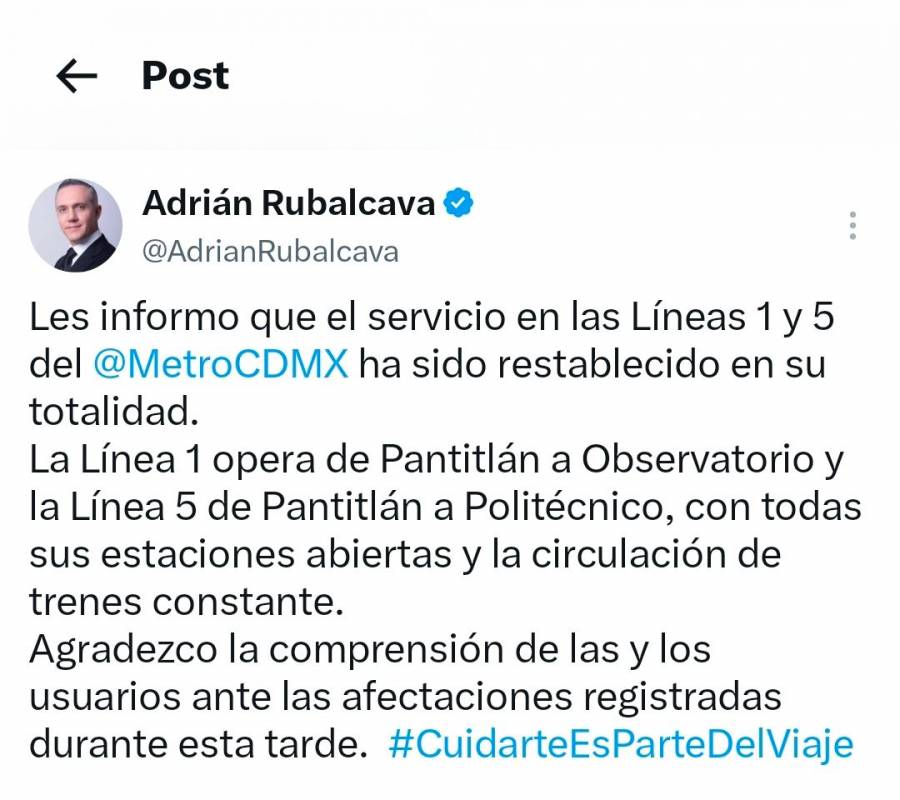 Metro reanuda servicio tras cierre por protestas magisteriales