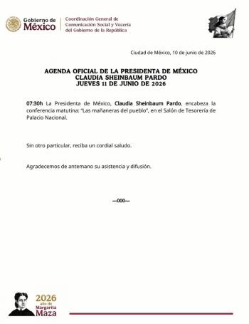 Sin definir a&uacute;n lugar donde Sheinbaum ver&iacute;a la inauguraci&oacute;n del Mundial 2026