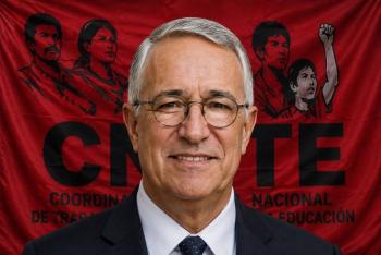 Sheinbaum ve mano de Salinas Pliego detr&aacute;s de protestas violentas de CNTE