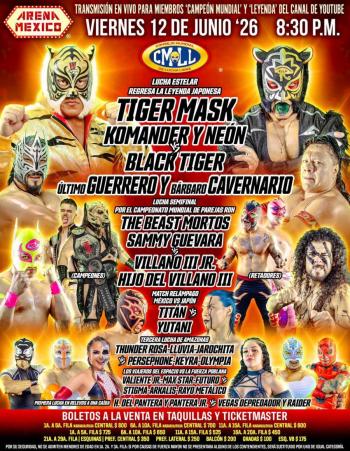 ¡La leyenda japonesa Tiger Mask regresa a la Arena M&eacute;xico!