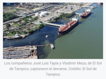Derrame en r&iacute;o P&aacute;nuco: Moreira exige comparecencia de director de Pemex; Semar obliga a medio a borrar fotos