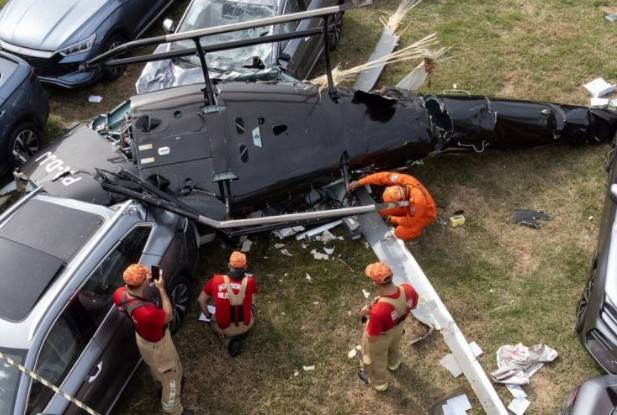 Mueren seis personas tras choque de helic&oacute;pteros en R&iacute;o de Janeiro