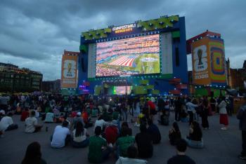 Lluvias suspenden transmisi&oacute;n del Uruguay vs Arabia Saudita en Fan Fest del Z&oacute;calo