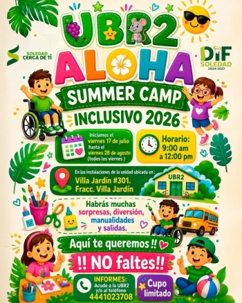 DIF de Soledad abre inscripciones para campamento inclusivo de verano 2026