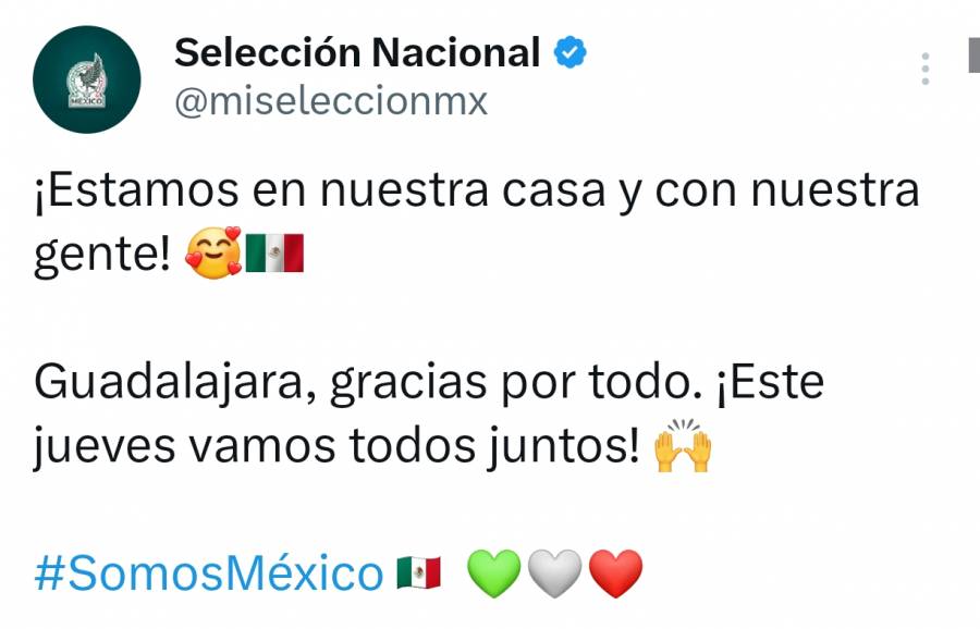Presidenta analiza ver el partido de M&eacute;xico en Palacio Nacional junto a su esposo; 