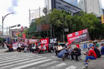CNTE se moviliza en Calzada Acoxpa; SSC despliega operativo rumbo al Estadio CDMX