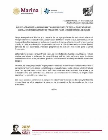 Permisionarios del AICM desmienten descuentos anunciados por Grupo Aeroportuario Marina
