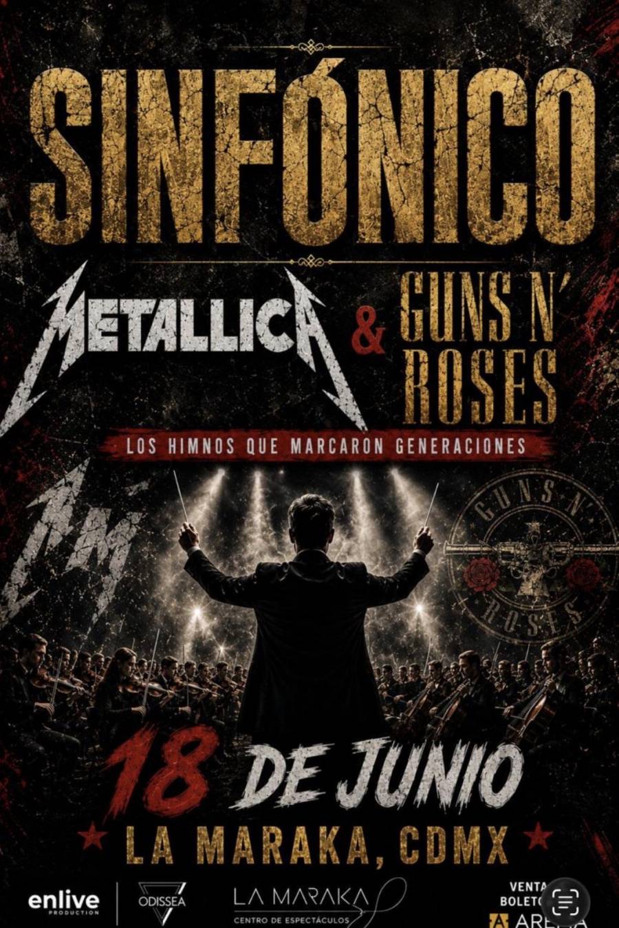  ESTA SEMANA LLEGA EL TRIBUTOSINFÓNICO A METALLICA Y GUNS N' ROSES EN LA CDMX 