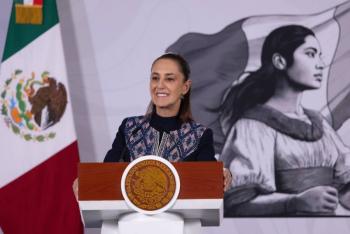 Sheinbaum responde ante cuestionamientos de esclavitud en M&eacute;xico que toca tsmbien al gobierno de Maru Campos
