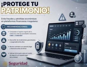 SSPC alerta sobre fraudes de inversi&oacute;n: recomienda verificar registros ante CNBV y CONDUSEF