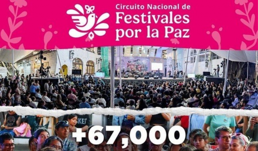Más de 67 mil personas participan en festivales por la paz en mayo de 2026 