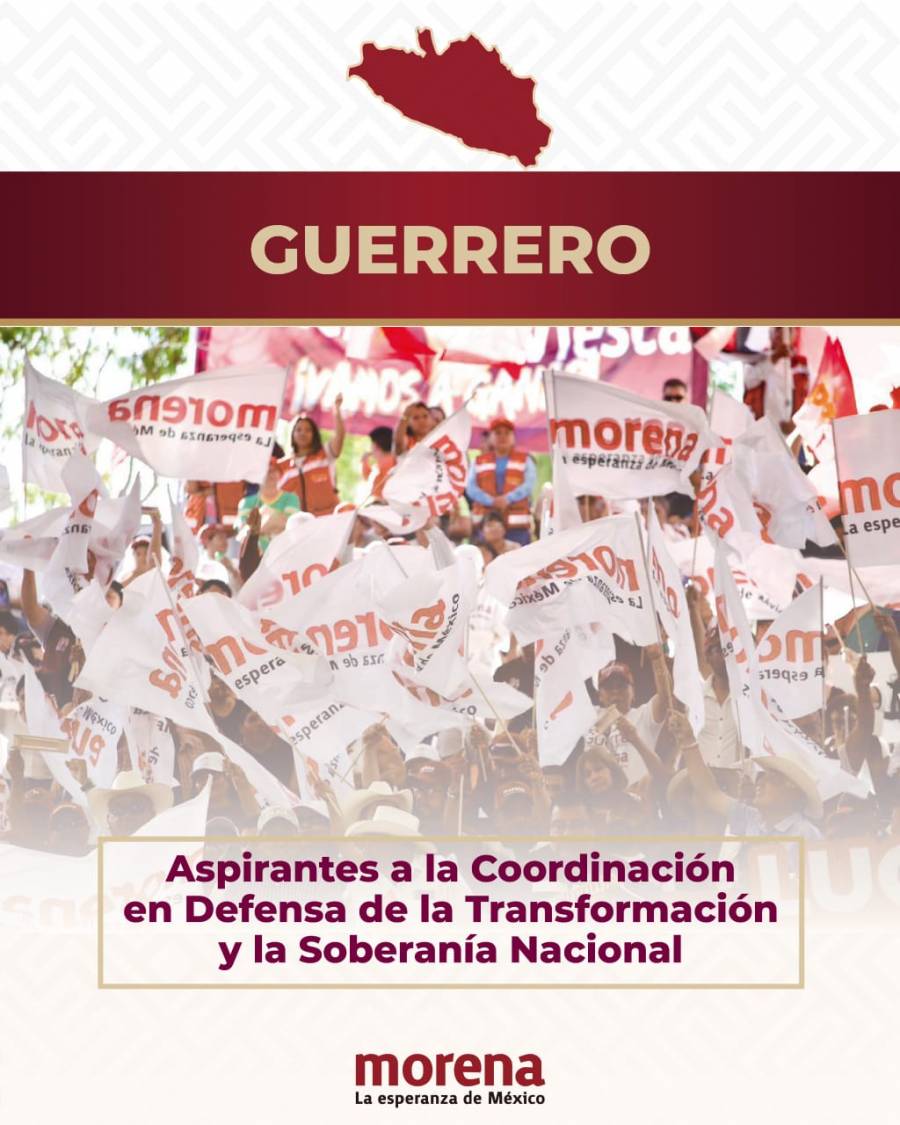 Se registran 15 aspirantes a coordinadores estatales de Morena en Guerrero