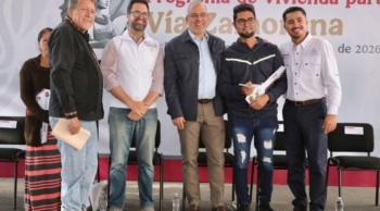 Michoac&aacute;n eleva a 82 mil la meta de viviendas dignas para familias; entregan primeras casas en Yur&eacute;cuaro