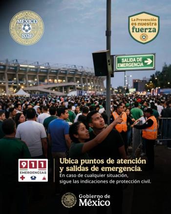 CNPC emite recomendaciones por lluvias en partido M&eacute;xico vs Chequia en el Estadio Ciudad de M&eacute;xico