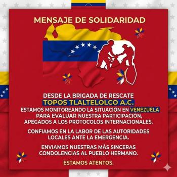 M&eacute;xico enviar&aacute; 250 militares, canes y aeronaves para apoyar a Venezuela tras los terremotos; tambi&eacute;n Los Topos analizan acudir