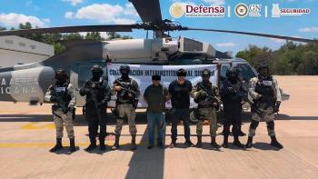 Capturan en Sinaloa a presunto operador criminal y a exmando policial durante operativo federal
