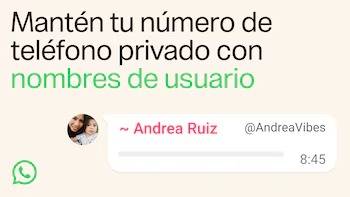 WhatsApp permitirá usar nombres de usuario en lugar de números de teléfono