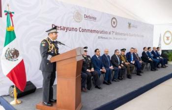 Autoridades de Quer&eacute;taro conemoran el s&eacute;ptimo aniversario de la Guardia Nacional