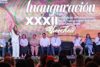 Mara Lezama inaugura Congreso Ap&iacute;cola en Chetumal; destaca producci&oacute;n de 2,700 toneladas de miel en QRoo