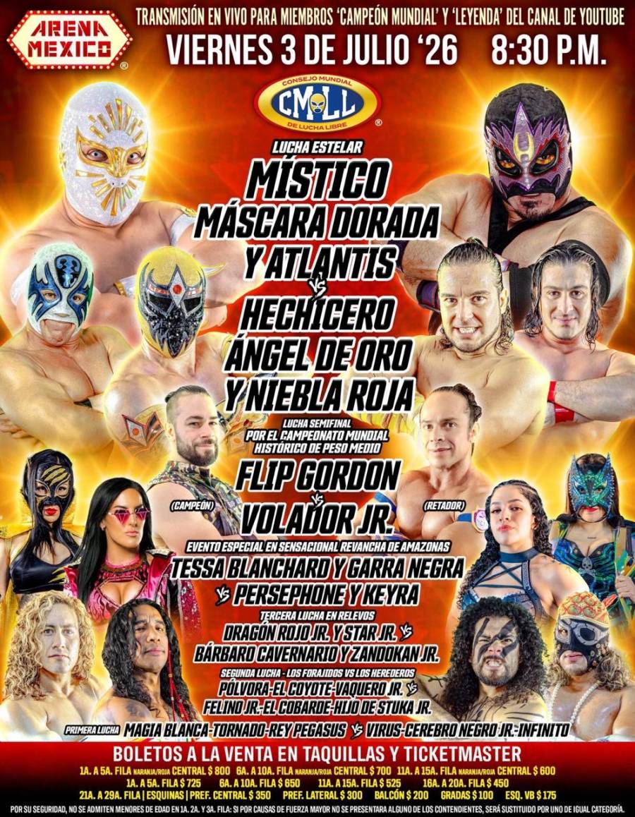 Místico buscara la victoria ante Hechicero en una noche de alto voltaje en la Arena México