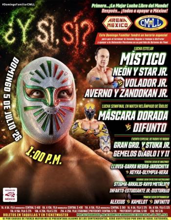 CMLL mueve el Domingo Familiar para que la aficioacuten disfrute el Meacutexico vs Inglaterra del Mundial 2026