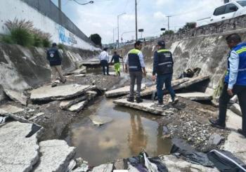 Lluvias da&ntilde;an el dren Candiles; Corregidora eval&uacute;a riesgo y reparaci&oacute;n