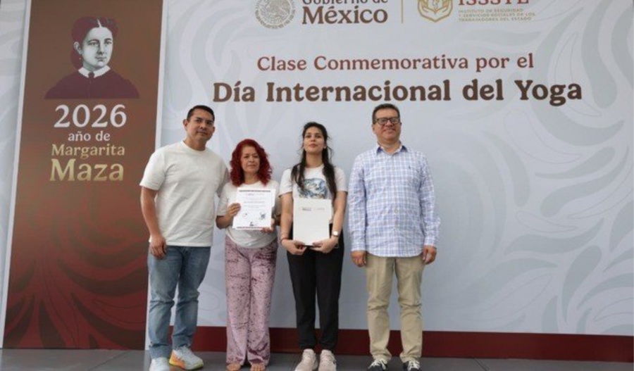 ISSSTE y Embajada de la India promueven yoga para el bienestar de trabajadores y derechohabientes