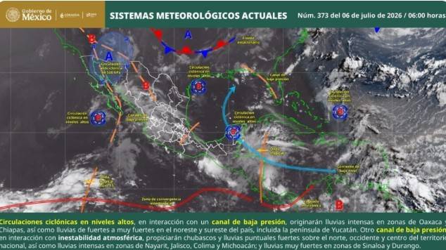 Mar de fondo y lluvias fuertes continuarán en Oaxaca este lunes