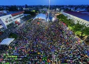 Miles de personas se congregan en la GAM para respaldar a Meacutexico en el Mundial