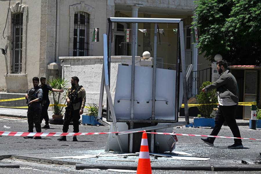 Explosiones en Damasco dejan 18 heridos durante la visita de Macron antes de la cumbre de la OTAN