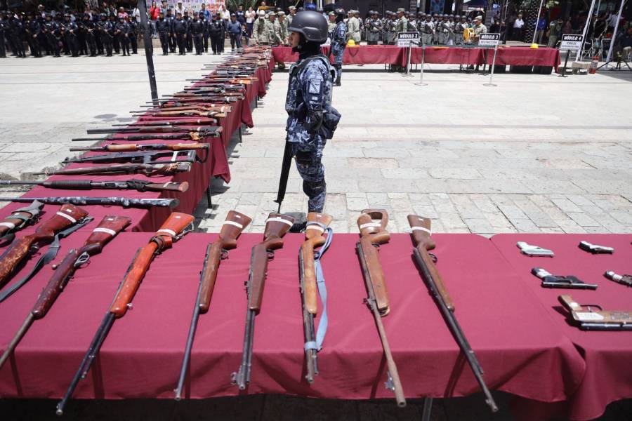 Sheinbaum: 75% de armas aseguradas en programa de desarme provienen de Estados Unidos