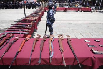 Sheinbaum: 75% de armas aseguradas en programa de desarme provienen de Estados Unidos