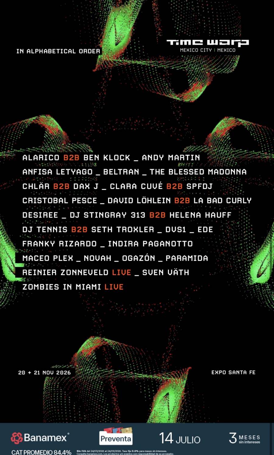EL FESTIVAL TIME WARP LLEGA POR PRIMERA VEZ A MÉXICO, ¡Y EL LINE UP YA ESTÁ AQUÍ!