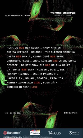 EL FESTIVAL TIME WARP LLEGA POR PRIMERA VEZ A M&Eacute;XICO, ¡Y EL LINE UP YA EST&Aacute; AQU&Iacute;!