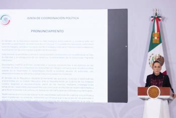 Sheinbaum destaca pronunciamiento del Senado en defensa de mexicanos en el exterior
