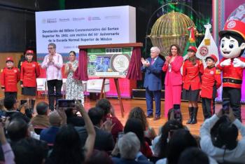 Loter&iacute;a Nacional dedica billete conmemorativo a la Escuela Normal Superior de M&eacute;xico por sus nueve d&eacute;cadas de trayectoria