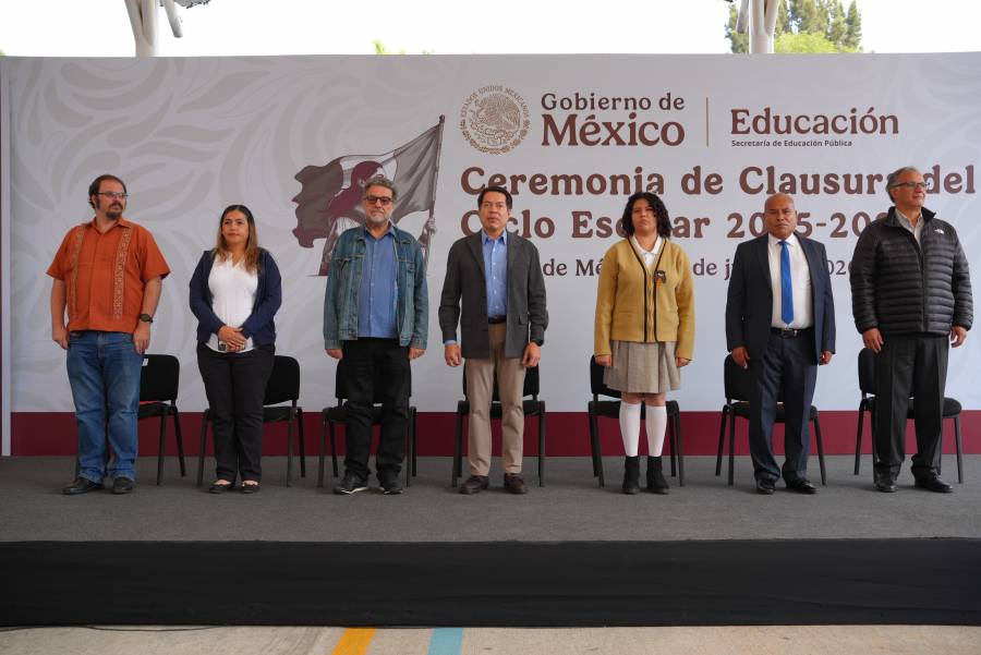 Clausura Mario Delgado el ciclo escolar 2025-2026, el tercero de la Nueva Escuela Mexicana
