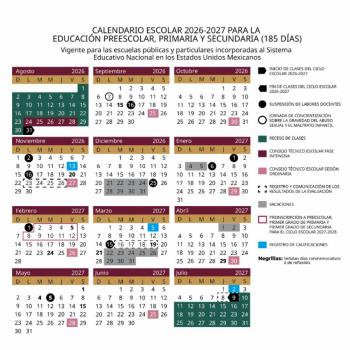 Regreso a clases 2026-2027: SEP define calendario oficial con 185 d&iacute;as de clases